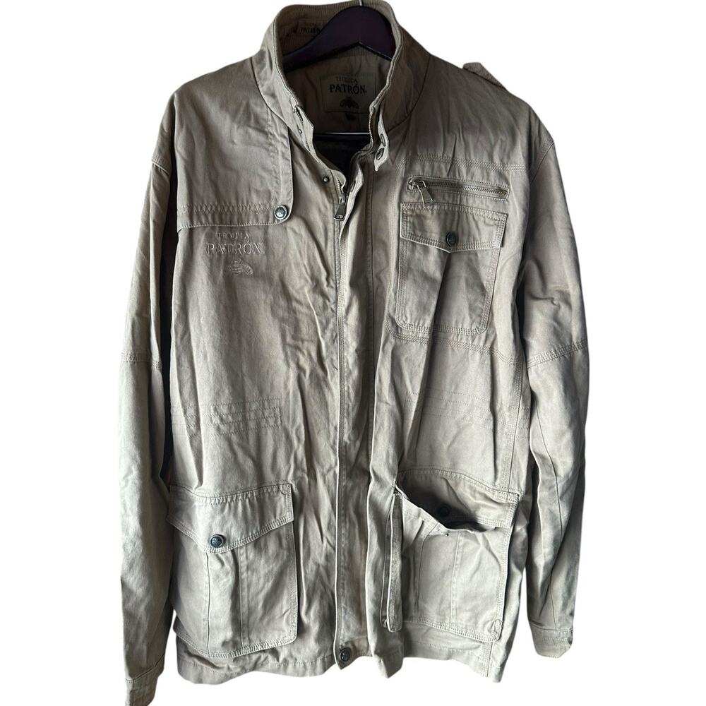 Tequila Patrón branded military-style cotton field jacket